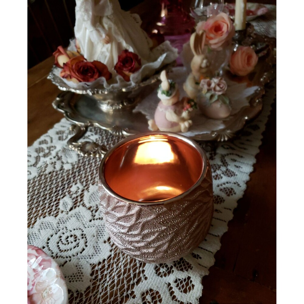 Designpac Gifts Globe Bowl Tealight Candle Holder Silver Decorativ Shiny Ceramic